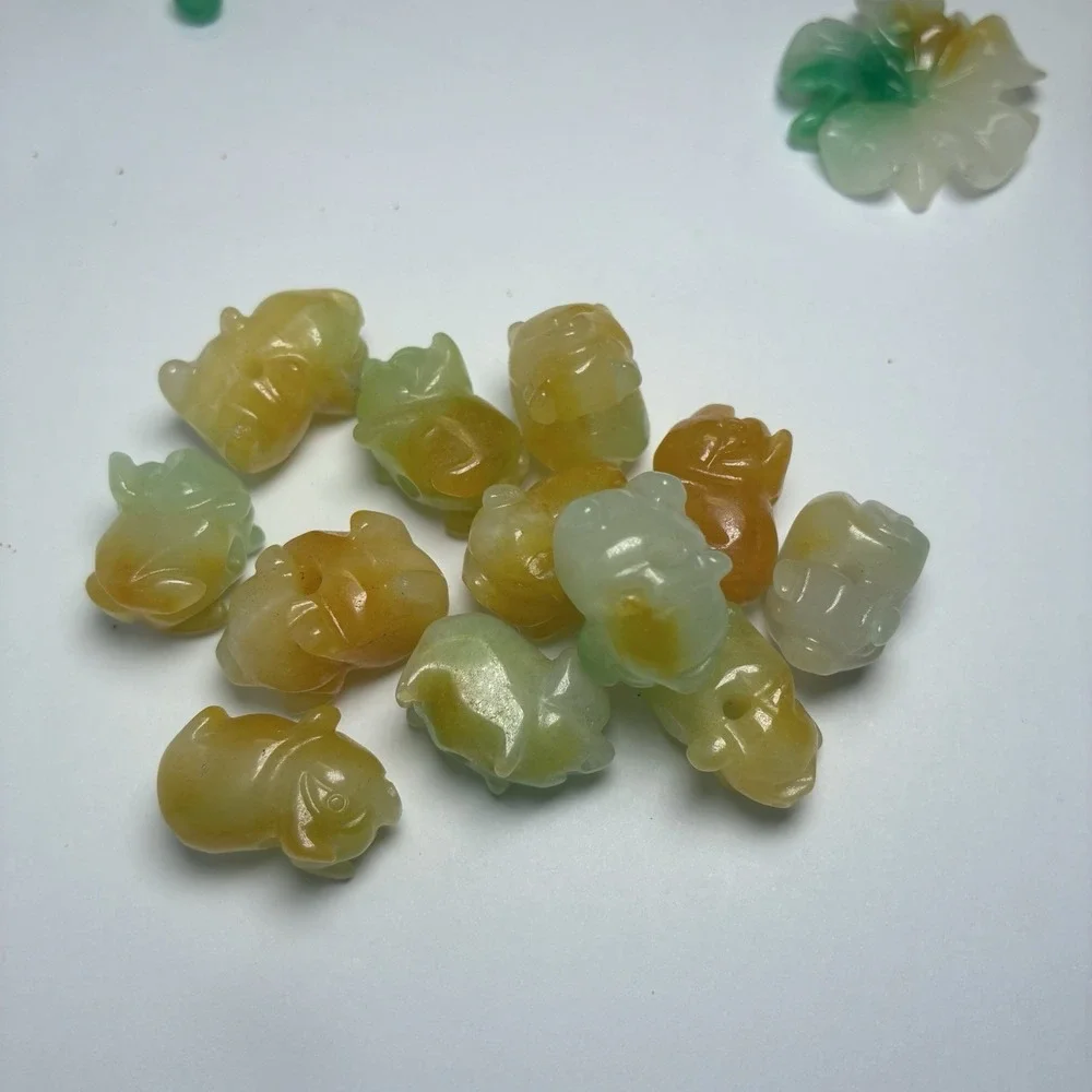 100+ Piece Natural Jadeite & Gemstone Bead Set for Jewelry Making Multicolor